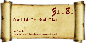 Zsellér Beáta névjegykártya