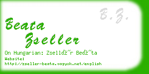 beata zseller business card